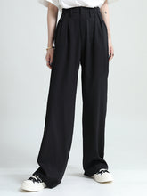 Simple Loose High Waiste Thin Wide Leg Casual Pants